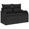 vidaXL Ensemble de canap&eacute; de jardin avec coussin 12 pcs Noir