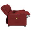 vidaXL Fauteuil de massage inclinable à 2 places rouge bordeaux tissu