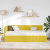 vidaXL Cadre de lit d'angle avec matelas 2 pcs Jaune Velours