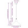 vidaXL Lampe suspendue réglable hauteur E27 jaune brillant Ø31cm métal