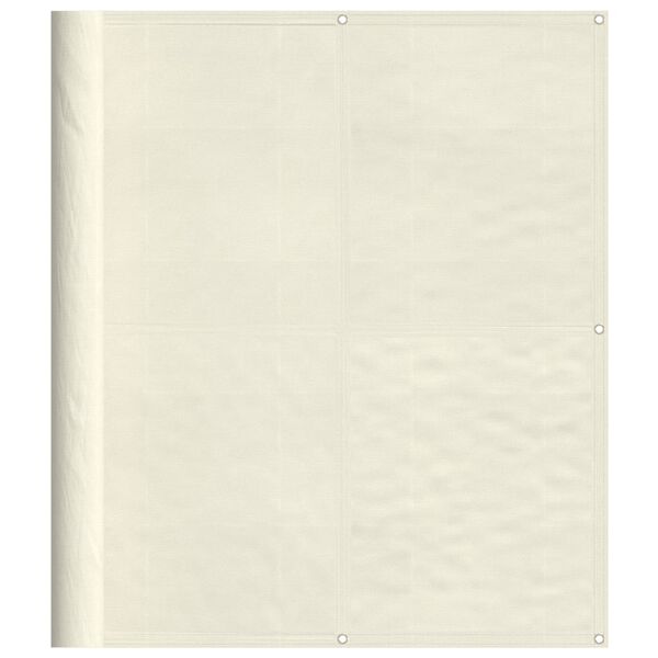 vidaXL &Eacute;cran de balcon cr&egrave;me 120x700 cm 100% polyester oxford