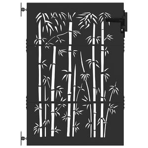 vidaXL Porte de Jardin 85 x 150 cm Noir Verrouillable