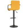 vidaXL Tabouret de bar Jaune moutarde Tissu