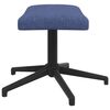 vidaXL Chaise de relaxation avec tabouret Bleu Tissu