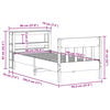 vidaXL Cadre de lit sans matelas cire marron 90x190 cm bois pin massif