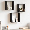 vidaXL &Eacute;tag&egrave;res murales sous forme de cube 3 pcs Noir MDF