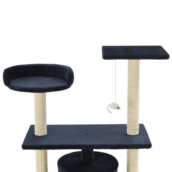 vidaXL Arbre &agrave; chat avec griffoirs en sisal 95 cm Bleu fonc&eacute;