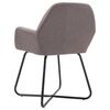 vidaXL Chaises &agrave; manger lot de 6 taupe tissu