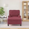 vidaXL Chaise longue avec coussin Bordeaux 91 x 157 x 91 cm tissu