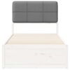 vidaXL Cadre de lit avec t&ecirc;te de lit rembourr&eacute;e Gris clair