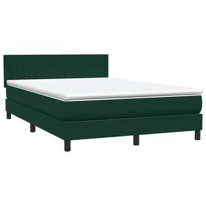 vidaXL Sommier &agrave; lattes de lit et matelas vert fonc&eacute; 160x210cm velours