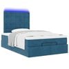 vidaXL Cadre de lit ottoman avec matelas bleu foncé 120x190 cm velours