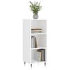 vidaXL Buffet blanc brillant 34,5x32,5x90 cm bois d'ingénierie