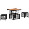 vidaXL Ensemble de salle &agrave; manger pour jardin 3 pc Noir et gris