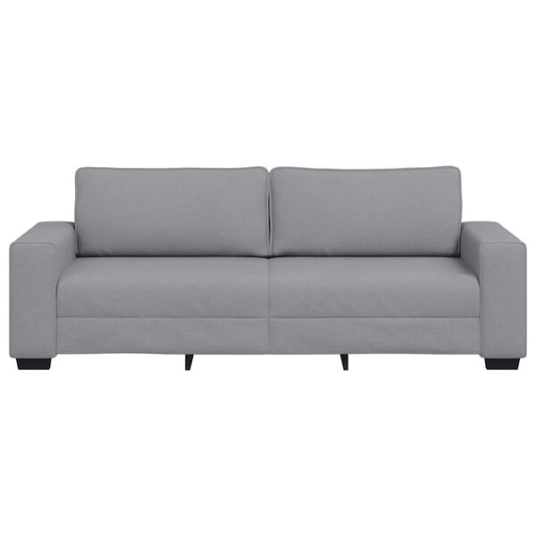 vidaXL Canap&eacute; &agrave; 3 places gris clair 220x77x82 cm tissu