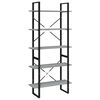 vidaXL Biblioth&egrave;que 5 niveaux Sonoma gris 80x30x175 cm