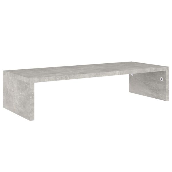 vidaXL Support de moniteur Gris b&eacute;ton 60x23,5x12 cm Bois d'ing&eacute;nierie