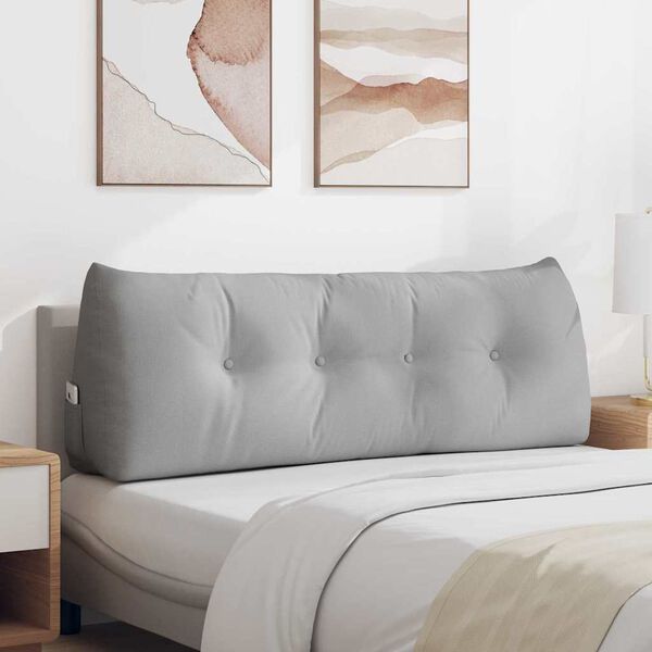 vidaXL Coussin de Dos Gris nuage 140 x 24 x 50 cm tissu