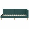 vidaXL Cadre de lit d'angle Vert foncé 90 cm x 190 cm Velours