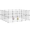 vidaXL Cage animaux de compagnie à 36 panneaux et porte Noir 35x35 cm