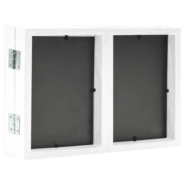 vidaXL Cadre photo dépliable Blanc 28x18 cm+2x(13x18 cm)
