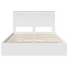 vidaXL Lit de Rangement Blanc 140 x 190 cm Bois d'ing&eacute;nierie