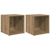 vidaXL Ensemble meuble TV 2 pcs Ch&ecirc;ne artisanal 37 x 35 x 37,5 cm