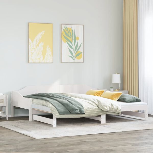 vidaXL Lit de jour et lit gigogne sans matelas 90x190 cm bois massif