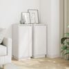 vidaXL Buffets 2 pcs Blanc 31,5x34x75 cm Bois massif de pin