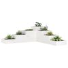 vidaXL Jardini&egrave;re 4 niveaux 106x104,5x36 cm blanc bois de pin massif