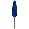 vidaXL Parasol de jardin avec m&acirc;t en bois bleu 270 cm
