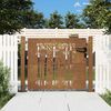vidaXL Portail de jardin 100x75 cm en acier Corten, design carr&eacute;