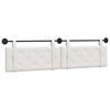 vidaXL T&ecirc;te de lit suspendue Blanc Simili cuir
