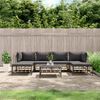 vidaXL Salon de jardin 7 pcs avec coussins anthracite résine tressée