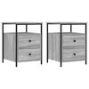 vidaXL Tables de chevet 2 pcs sonoma gris 44x45x60cm bois d'ing&eacute;nierie