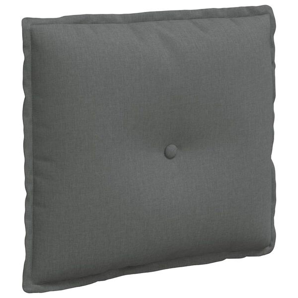 vidaXL Coussin de Dos Gris fonc&eacute; 50 x 19 x 45 cm tissu