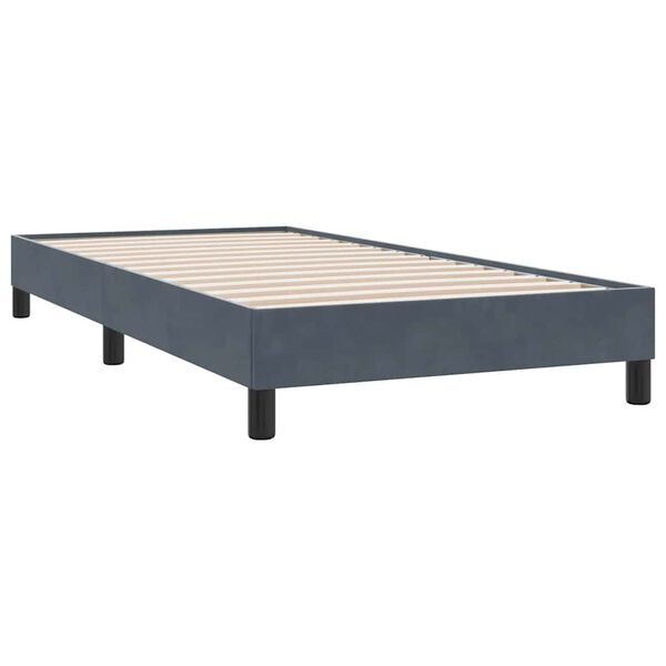 vidaXL Sommier à lattes de lit sans matelas gris foncé 100x210 cm