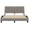 vidaXL Cadre de lit avec LED sans matelas taupe 120x200 cm tissu