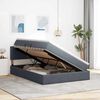 vidaXL Lit de Rangement avec matelas Gris fonc&eacute; 140 x 190 cm Velours