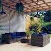 vidaXL Salon de jardin 6 pcs avec coussins résine tressée gris