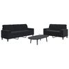 vidaXL Ensemble de canap&eacute;s 2pcs et coussins et traversins noir velours