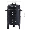 vidaXL Gril barbecue au charbon 3 en 1 40x80 cm
