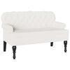 vidaXL Banc Chesterfield Blanc 119.5 x 64.5 x 75 cm Cuir synthétique