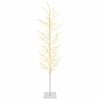 vidaXL Petit sapin de No&euml;l bouleau Blanc 20 x 20 x 180 cm Acier