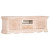 vidaXL Meuble TV Blanc 120x30x40 cm Bois massif de manguier