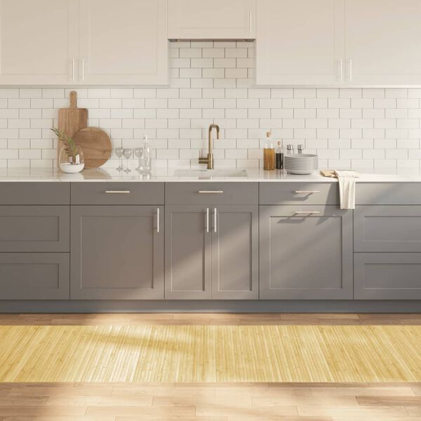 vidaXL Tapis rectangulaire naturel clair 80x400 cm bambou