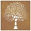 vidaXL D&eacute;coration murale jardin 55x55 cm acier corten design d'arbre