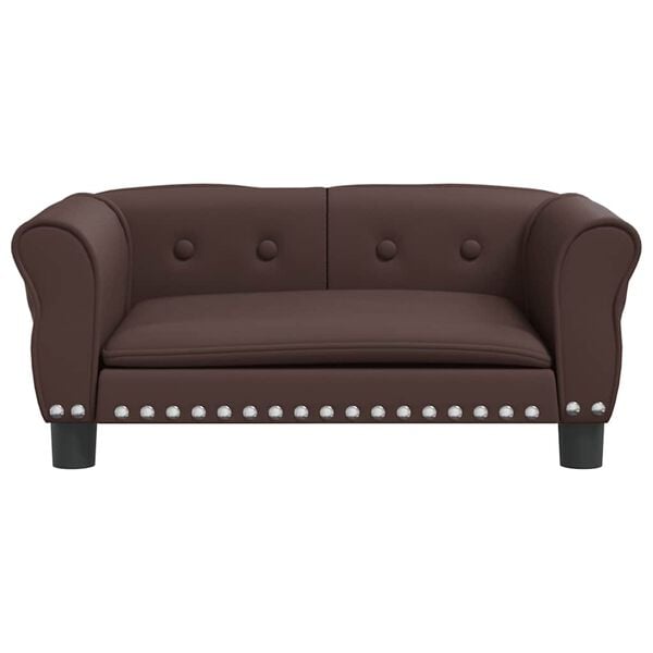 vidaXL Lit pour chien marron 70x45x30 cm similicuir