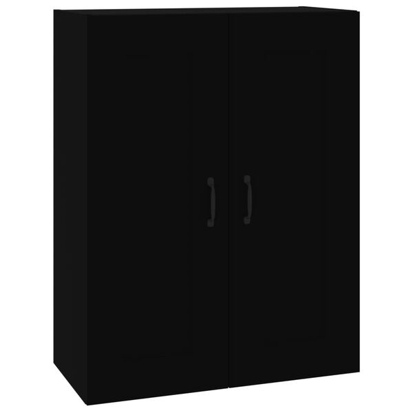 vidaXL Armoire murale suspendue Noir 69,5x32,5x90 cm