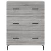 vidaXL Buffet haut Sonoma gris 69,5x34x180 cm Bois d'ingénierie